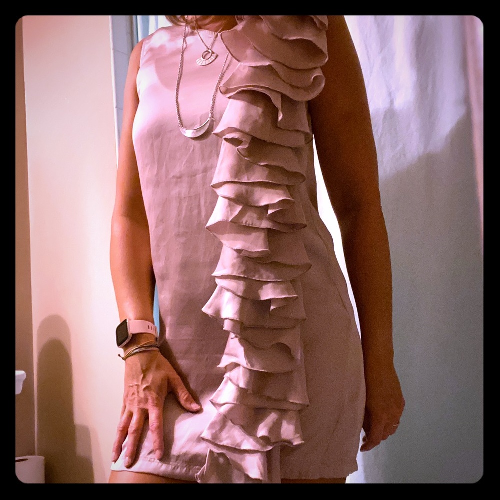 Rose/blush color short dress